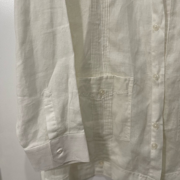 Men’s 100% linen long sleeve guayabera new with tags - size XXL - Picture 2 of 7